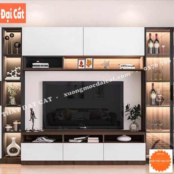 Kệ tivi kết hợp kệ rượu trang trí KKH071