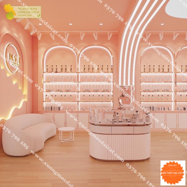 Mẫu thiết kế shop mỹ phẩm MS001