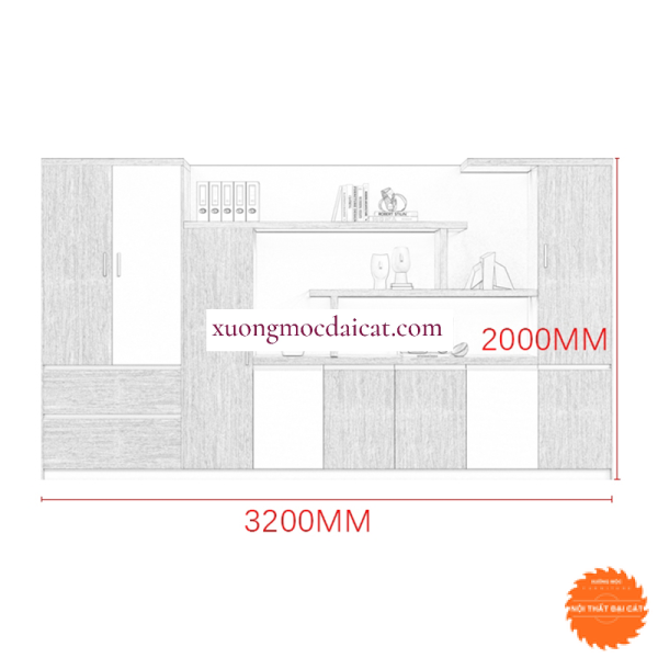 Tủ giám đốc gỗ cao cấp TGĐ017