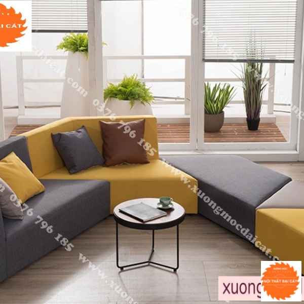 Ghế sofa bọc nỉ thiết kế trẻ trung