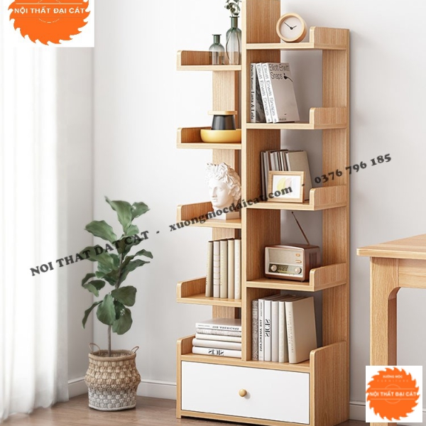 Kệ sách gỗ xương rồng nhiều tầng KS151
