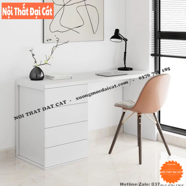 Bàn làm việc gỗ công nghiệp tone trắng BLV120