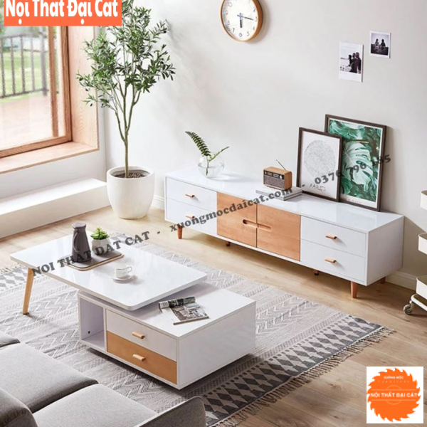 Bàn sofa gỗ thiết kế đa năng BS091