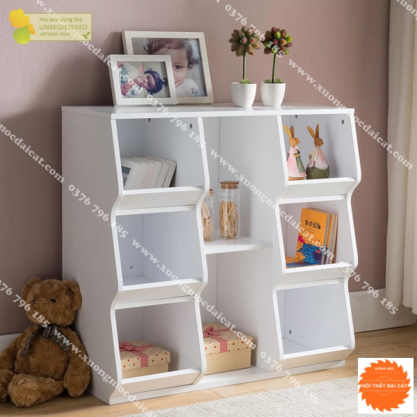 Kệ đồ chơi gỗ thiết kế nhiều ô KĐC019