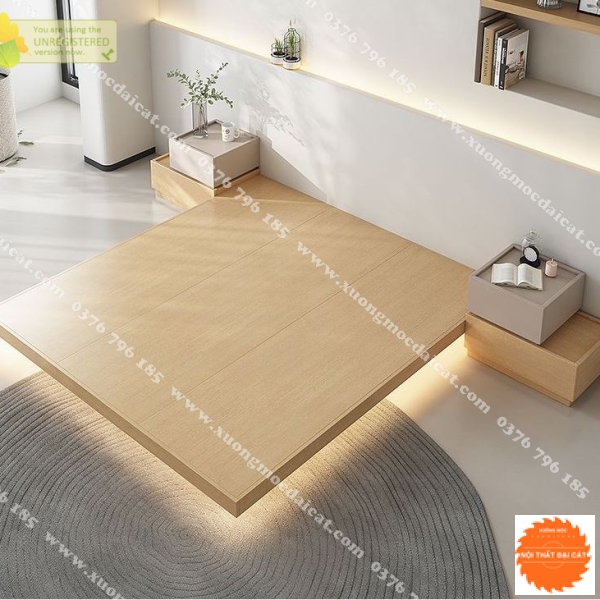 Giường ngủ gỗ dáng bệt G082