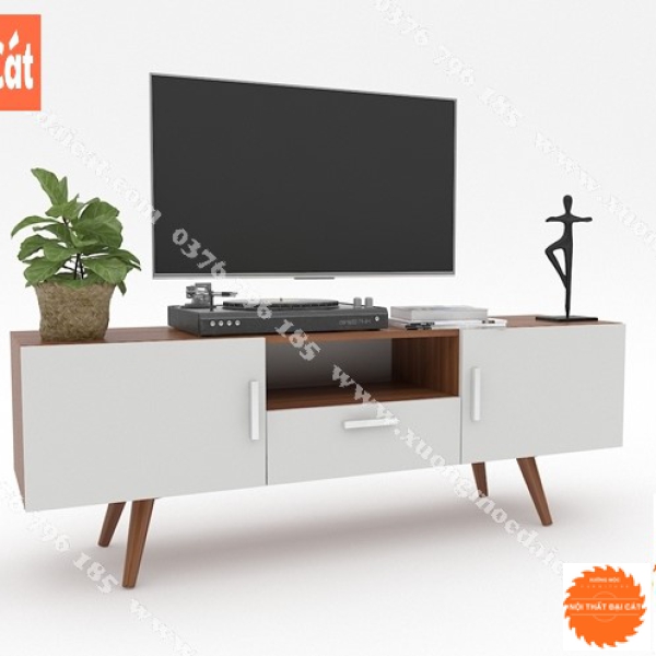 Kệ tivi màu nâu kết hợp trắng KTV311