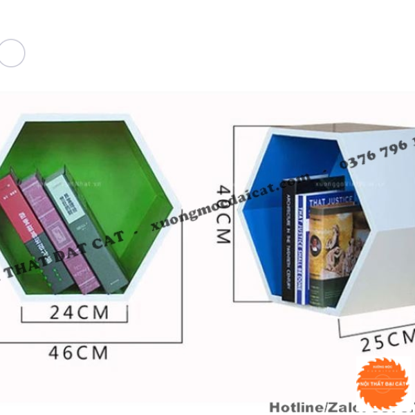 Kệ sách tổ ong treo tường KS152