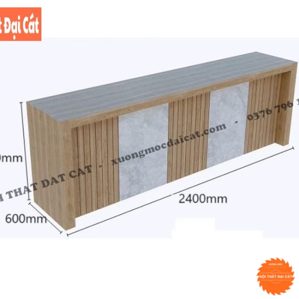 Quầy bar pha chế đẹp đơn giản QB006