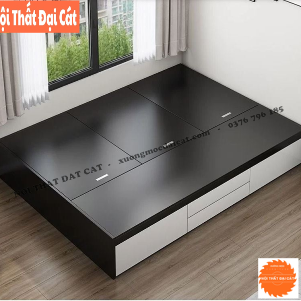 Giường gỗ đa năng kết hợp hộc chứa đồ G143