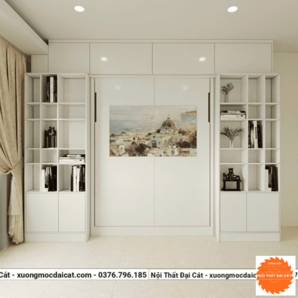 Giường gấp thông minh thành tủ đẹp GG018