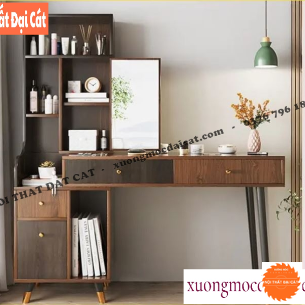 Bàn trang điểm kết hợp kệ để đồ BTĐ104