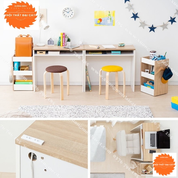 Bàn học làm bằng gỗ MDF BH047 