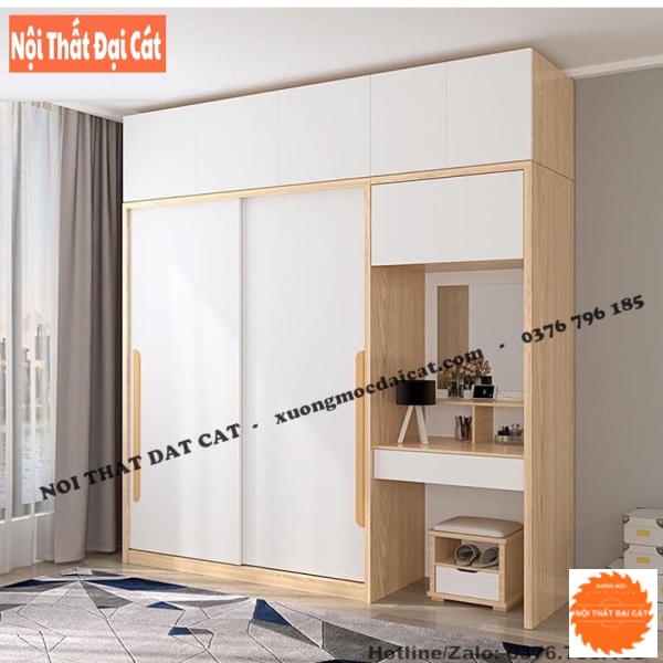 Tủ áo quần kết hợp bàn trang điểm MS22288