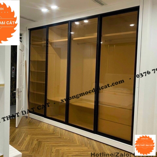 Tủ áo quần gỗ lộng kính MS22303