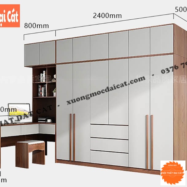 Tủ áo quần kết hợp bàn trang điểm TA150