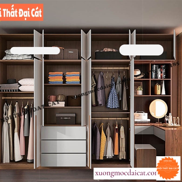 Tủ áo quần kết hợp bàn trang điểm TA150