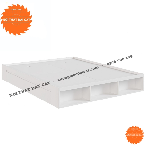 Giường ngủ 2 hộc kéo kèm 3 ngăn để đồ G132