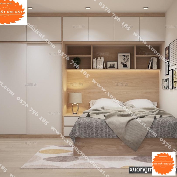 Combo tiết kiệm diện tích cho phòng ngủ CBPN042