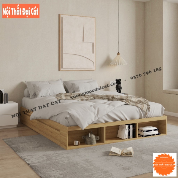 Giường ngủ 2 hộc kéo kèm 3 ngăn để đồ G132