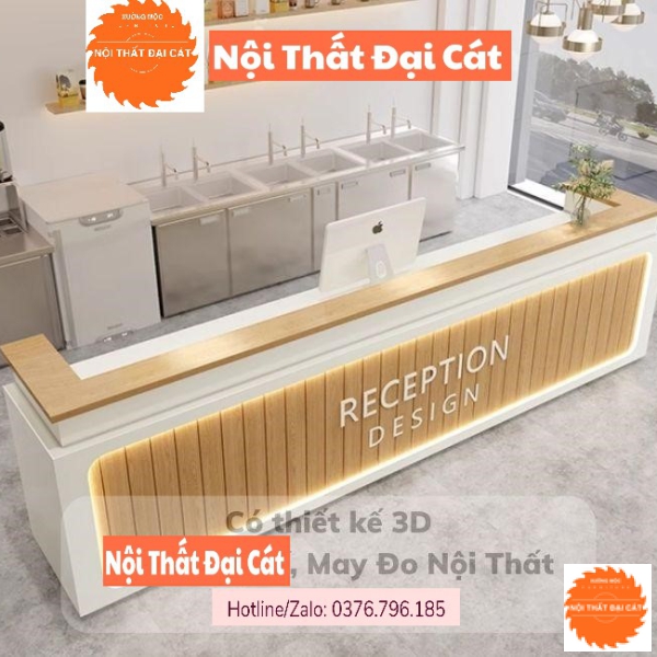 Quầy bar pha chế trà sữa đẹp QB007