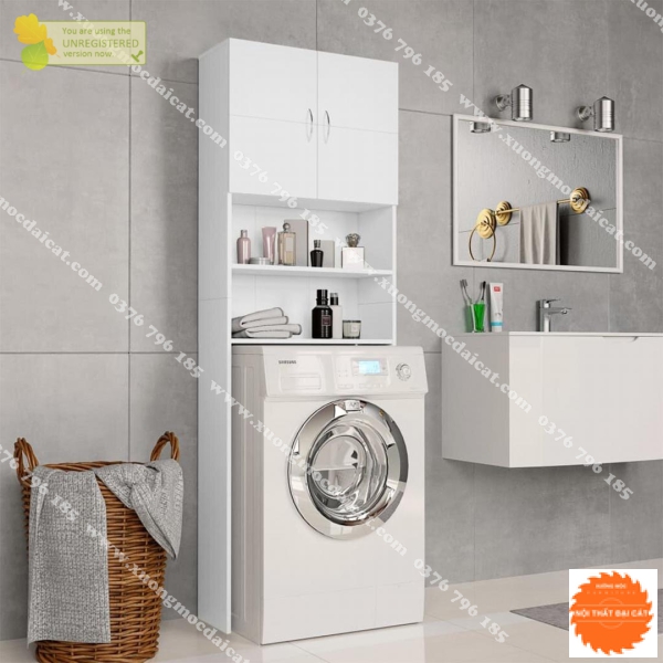 Tủ để đồ trên máy giặt phòng wc TPT018
