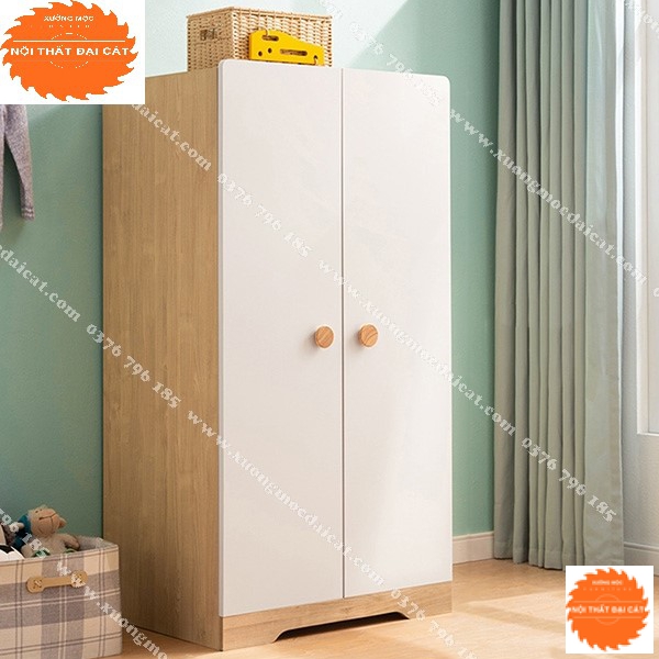 Tủ áo quần mini bằng gỗ cho bé 