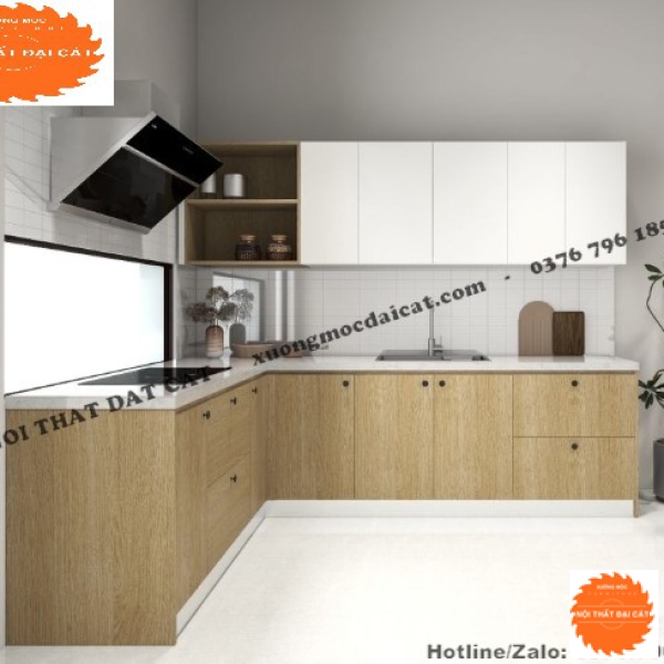 Tủ bếp chữ L đa năng TB0126