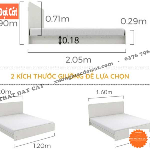 Giường ngủ bệt sang trọng G135