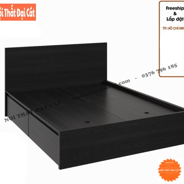 Giường ngủ tiêu chuẩn 2 hộc kéo G115