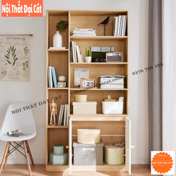 Tủ trưng bày sách phòng khách đẹp KS217