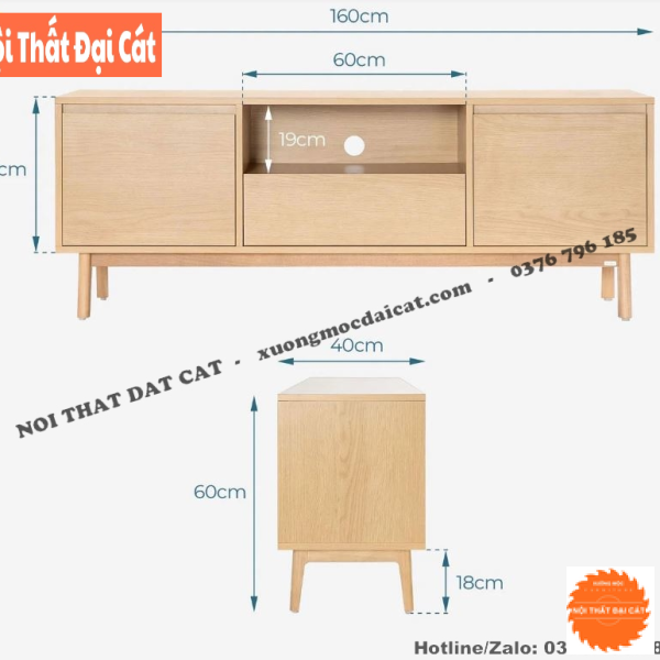Kệ tivi gỗ công nghiệp đẹp KTV356