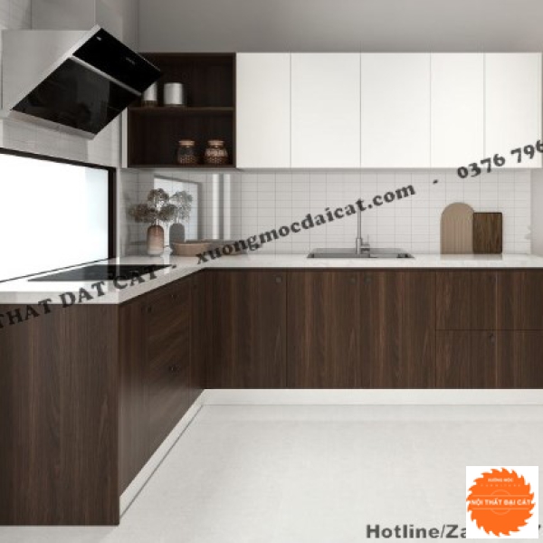 Tủ bếp chữ L đa năng TB0126