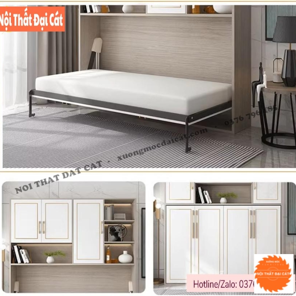 Giường gấp đa năng thiết kế ngang GG002