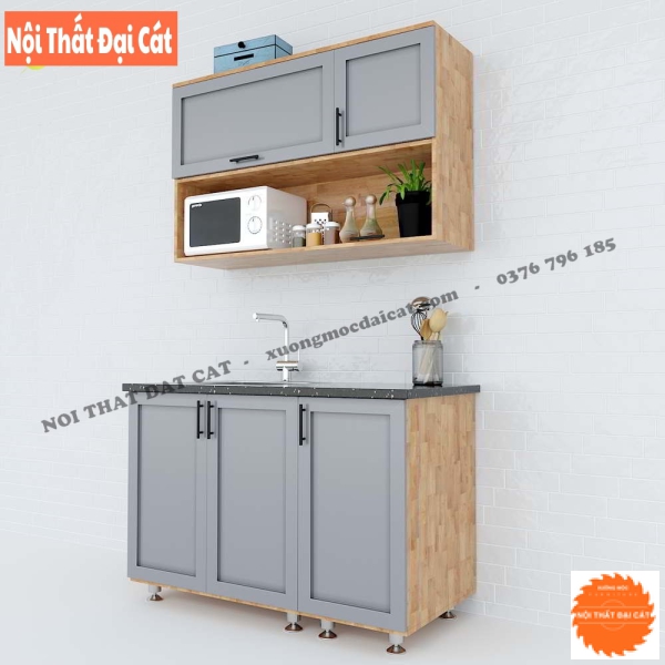 Tủ bếp mini gỗ công nghiệp TBMN002