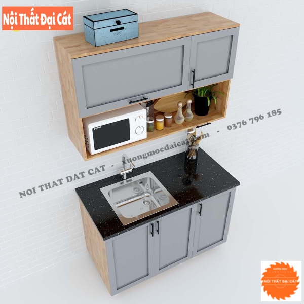 Tủ bếp mini gỗ công nghiệp TBMN002