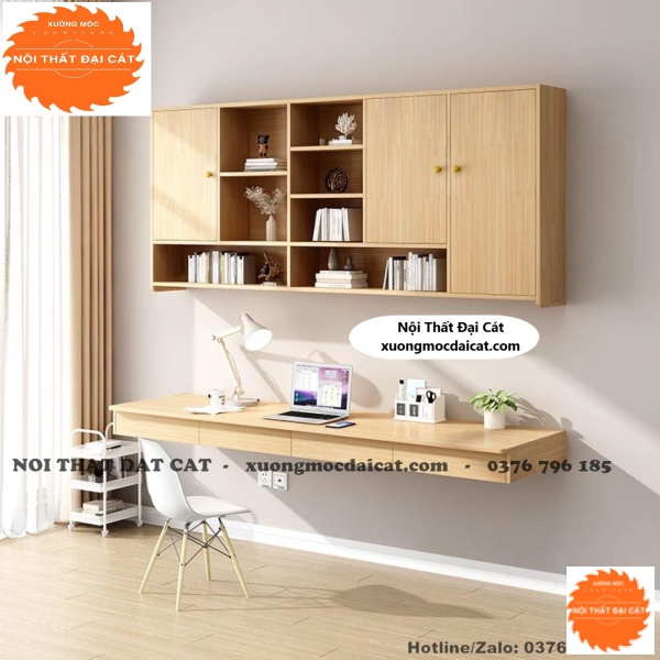 Bàn làm việc gỗ treo tường BLV100