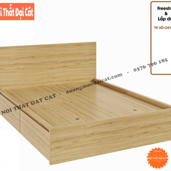 Giường ngủ tiêu chuẩn 2 hộc kéo G115
