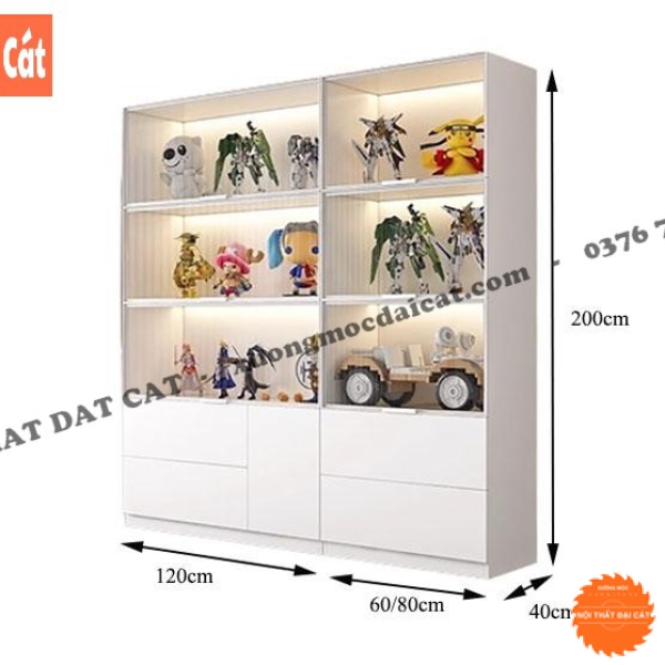 Kệ tủ trưng bày trang trí mô hình KG043