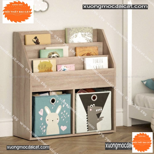 Kệ sách gỗ công nghiệp cho bé KSTE003