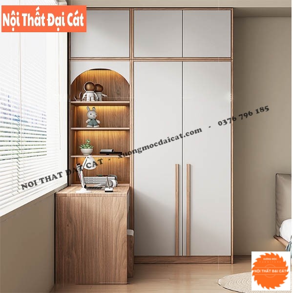 Tủ áo quần kết hợp bàn làm việc TA152
