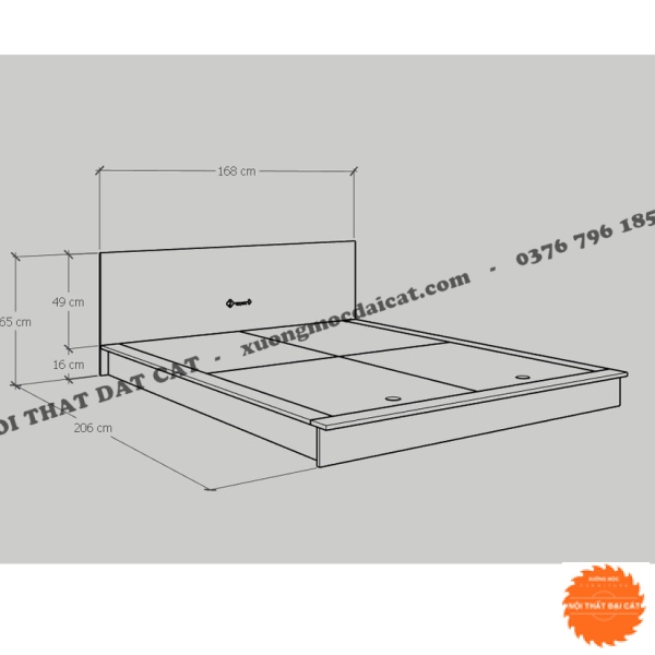 Giường ngủ kiểu Nhật hiện đại G133