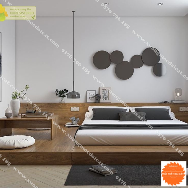 Giường ngủ dáng bệt thiết kế đa năng G085