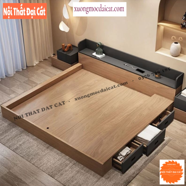 Giường ngủ đơn giản kiểu Nhật G145