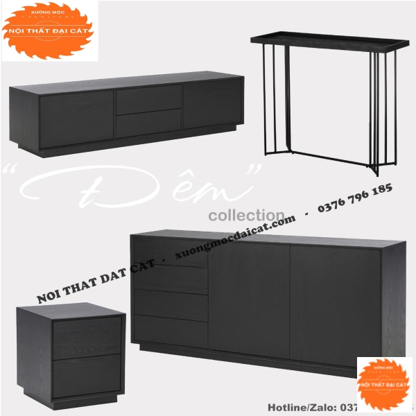 Kệ tivi tone đen KTV330