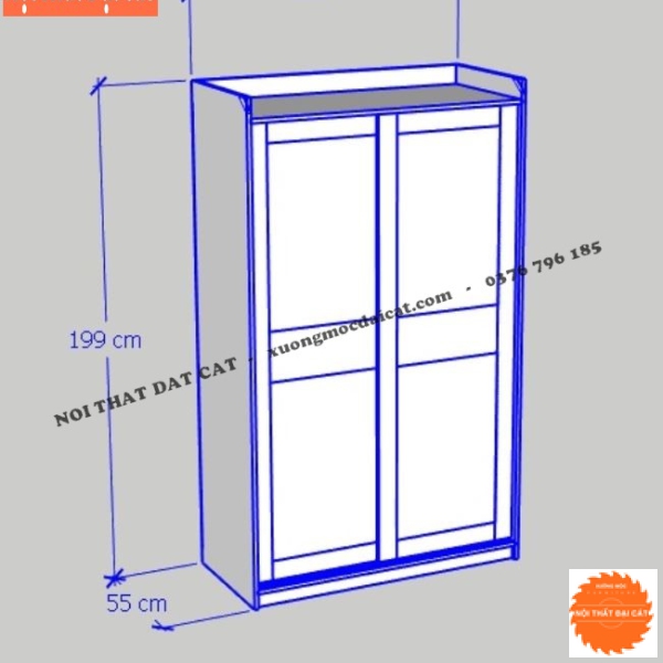 Tủ quần áo cánh trượt đẹp TA432
