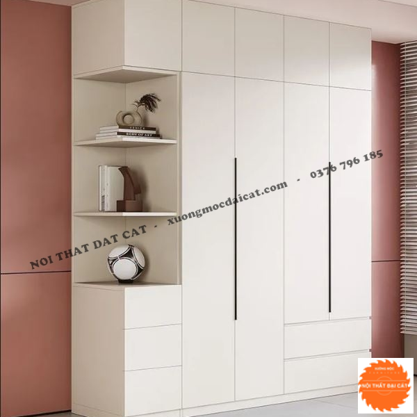 Tủ áo quần thiết kế kèm kệ TA446