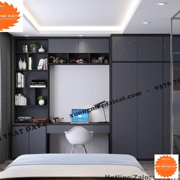 Tủ áo quần kết hợp bàn làm việc MS22328