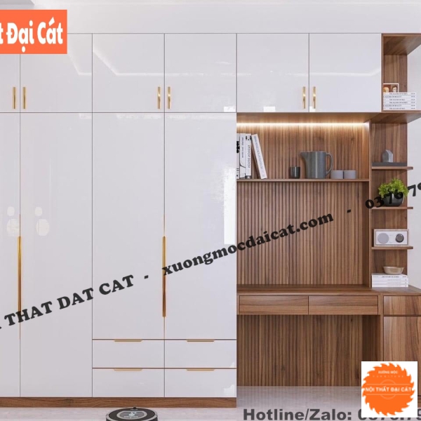 Tủ áo quần kết hợp bàn làm việc MS22329