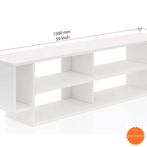 Kệ tivi tone trắng thiết kế nhiều ngăn KTV348