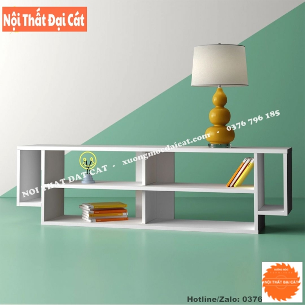 Kệ tivi tone trắng thiết kế nhiều ngăn KTV348